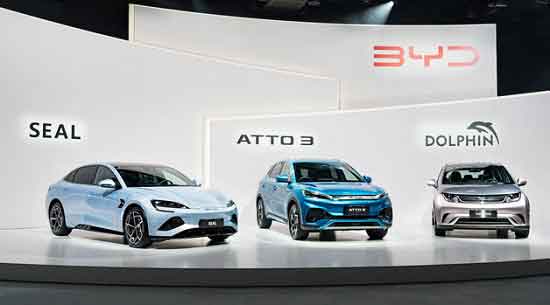 BYD  cars, including EVs